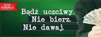 Międzynarodowy Dzień Przeciwdziałania Korupcji baner nie bierz nie dawaj